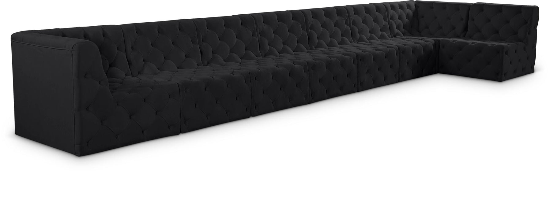 Tuft 215" Velvet Upholstered 8pc. Modular Sectional