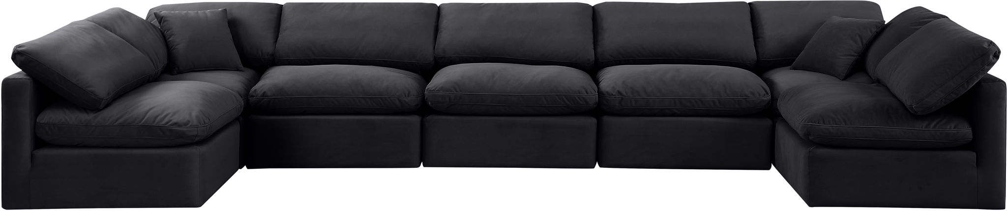 Indulge 175" Velvet Upholstered 7pc. Modular Sectional