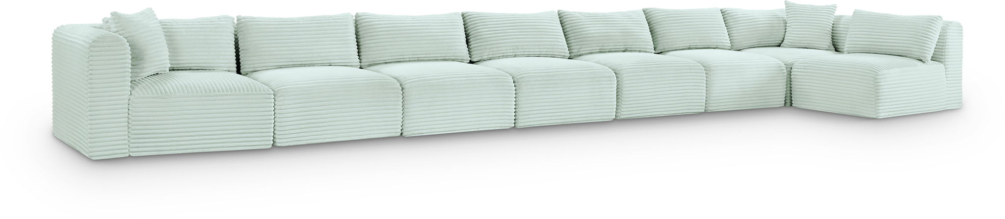 Shaggy 233" Corduroy Performance Fabric Upholstered Modular Sectional