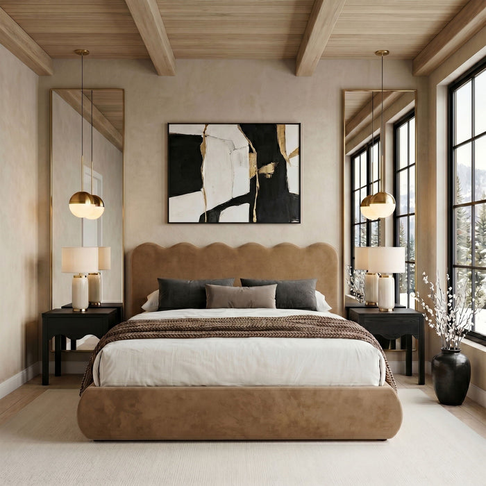 Cama tapizada de terciopelo Tempo