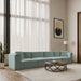 Shaggy 140" Corduroy Performance Fabric Upholstered Modular Sofa