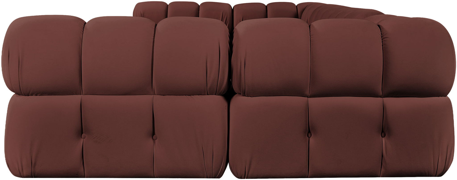 Orin 148" Velvet Performance Fabric Upholstered 6 Pc. Modular Sectional