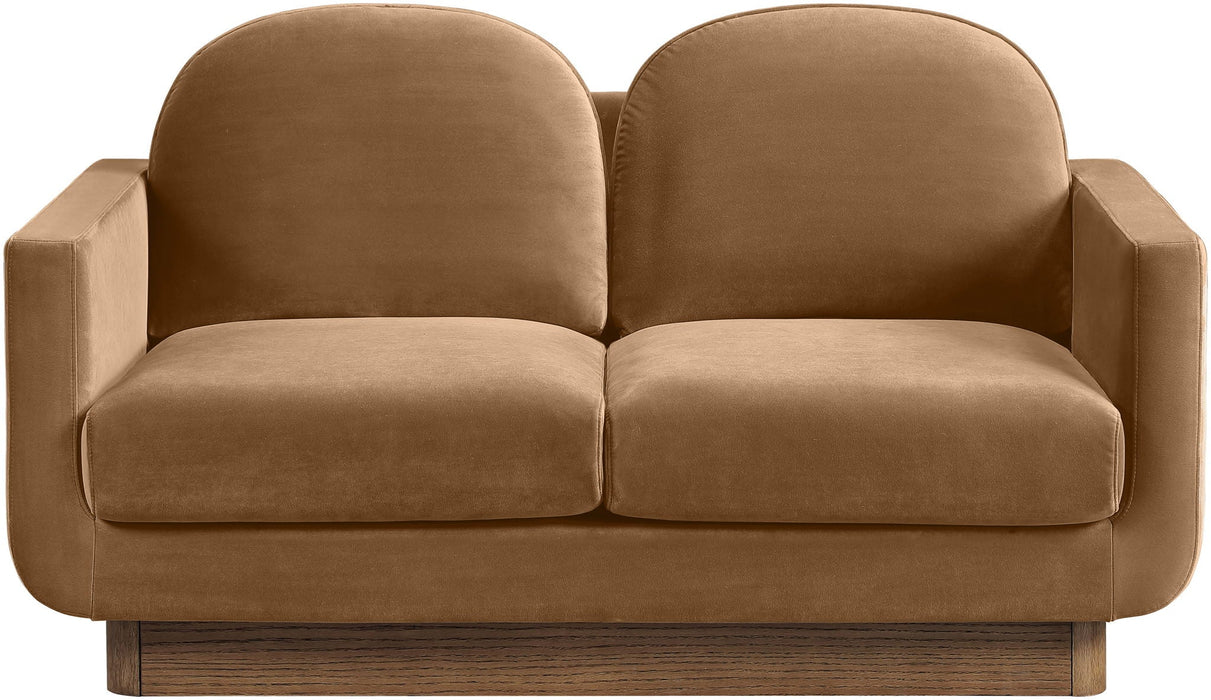 Diviento 63" Velvet Performance Fabric Upholstered Loveseat