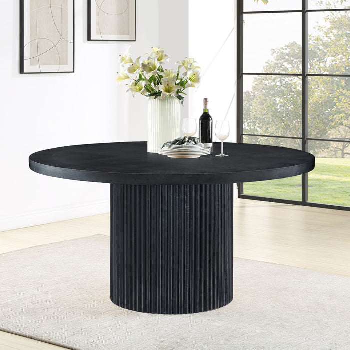 Belinda 36" Oak Veneer And Solid Wood Counter Height Table