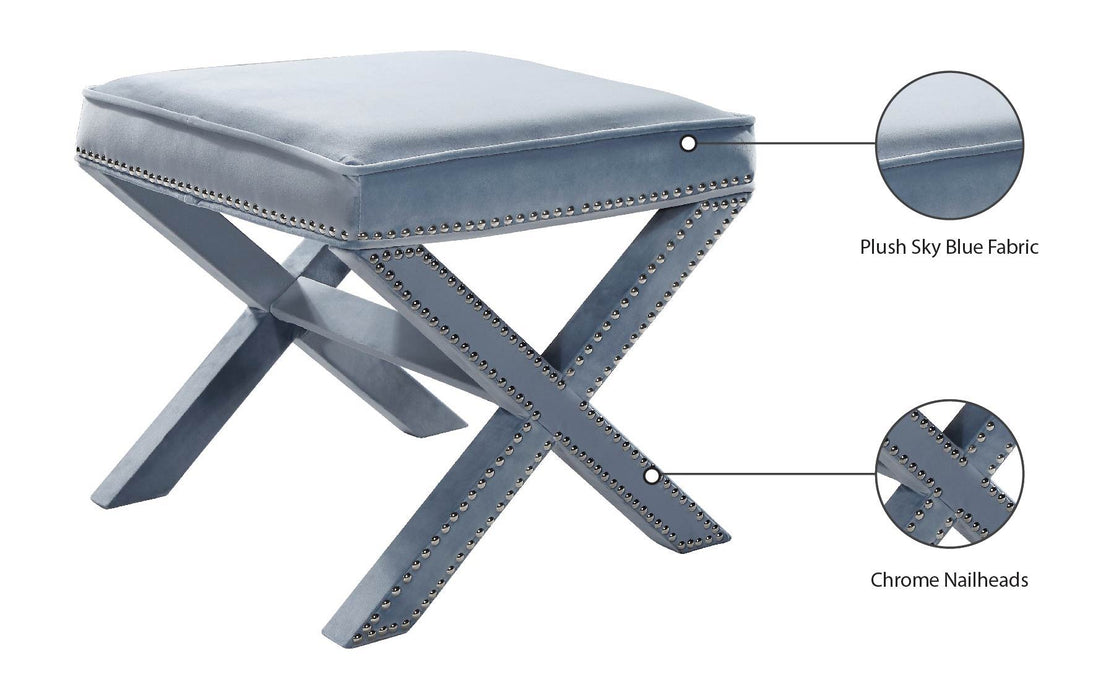 Nixon Velvet Upholstered Stool