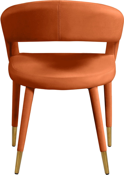 Silla de comedor tapizada de terciopelo Destiny