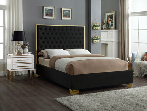 Cama tapizada de terciopelo Lana