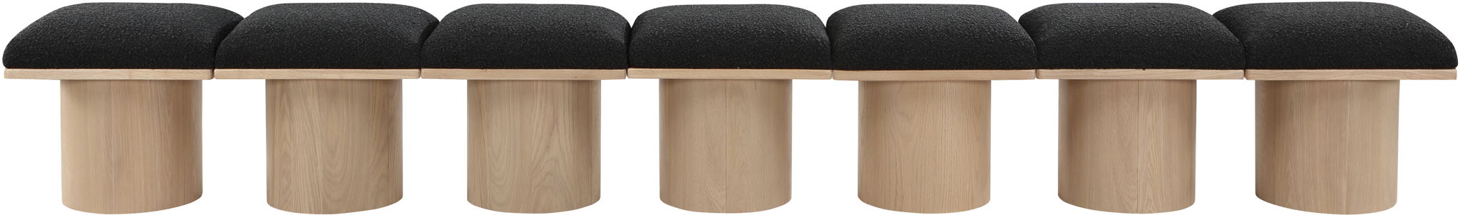 Pavilion Boucle Fabric Upholstered 7pc. Modular Bench