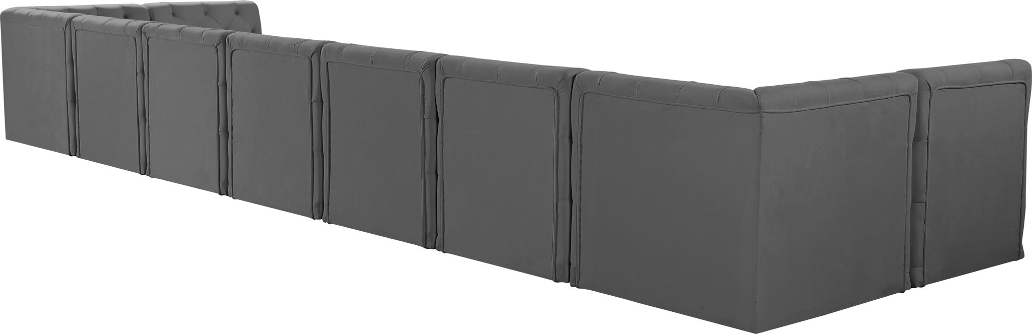 Tuft 215" Velvet Upholstered 9pc. Modular Sectional