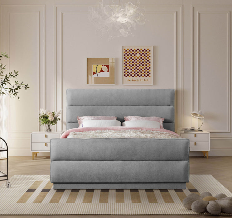 Paxton Chenille Fabric Upholstered Bed
