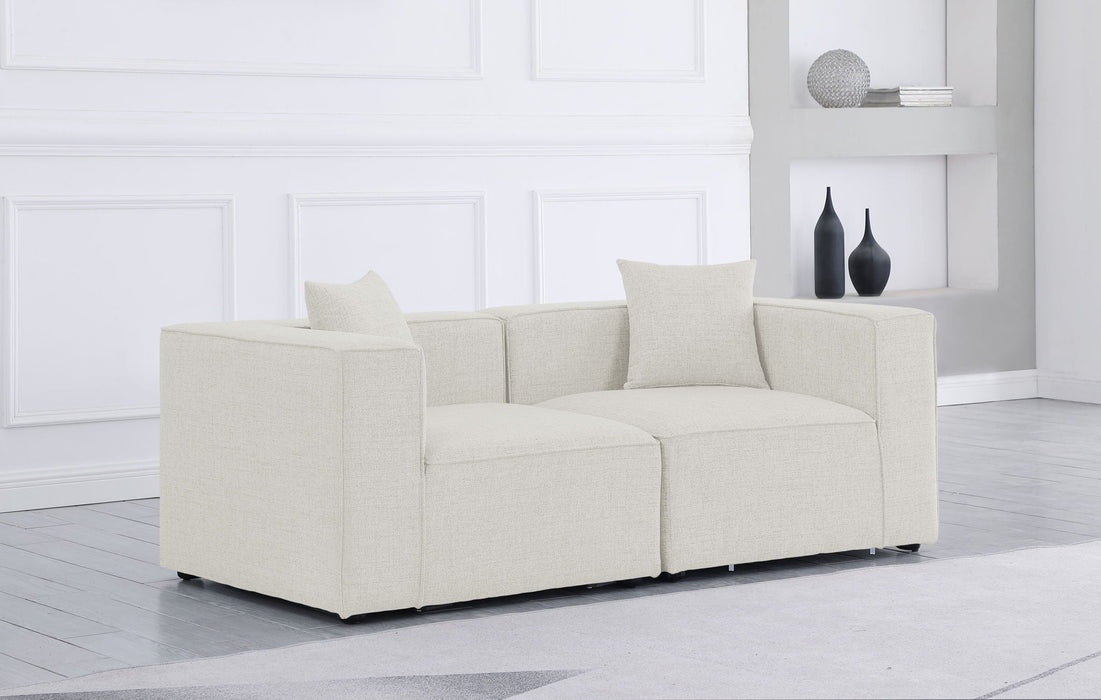 Cube 72" Fabric Upholstered 2pc. Modular Loveseat