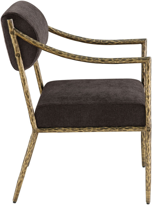 Bastille Chenille Fabric Upholstered Dining Arm Chair