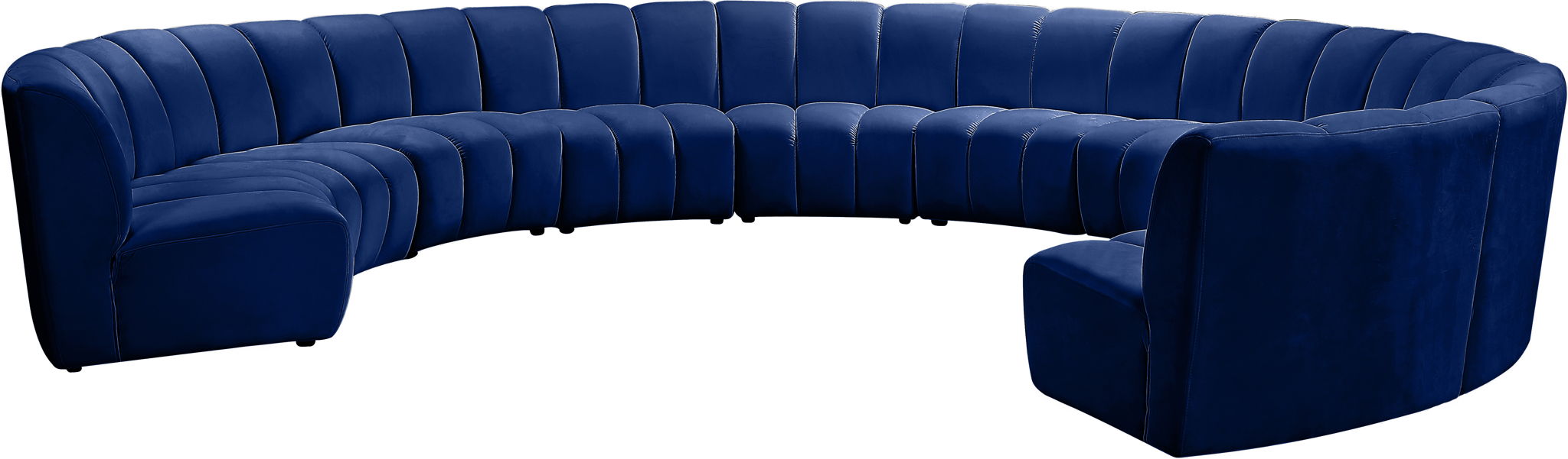 Infinity 178" Velvet Upholstered 10pc. Modular Sectional
