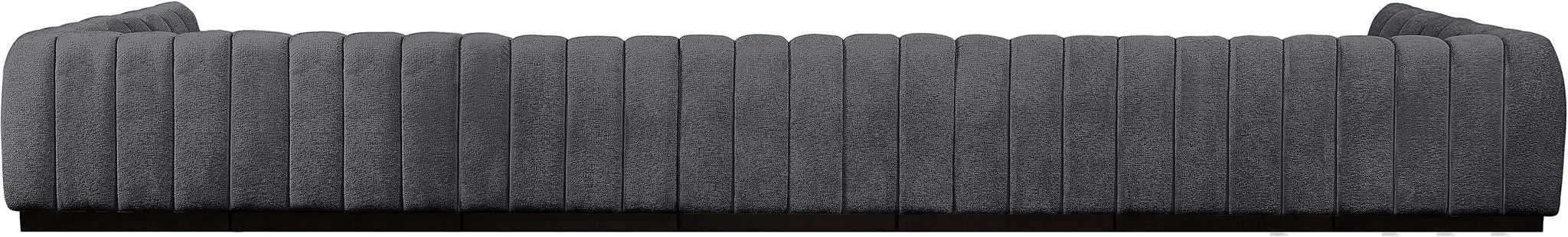 Quinn 229" Chenille Fabric Upholstered 9pc. Modular Sectional