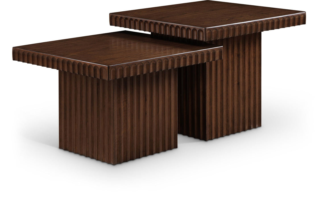 Spencer Solid Wood And Oak Veneer 2 Piece Coffee Table