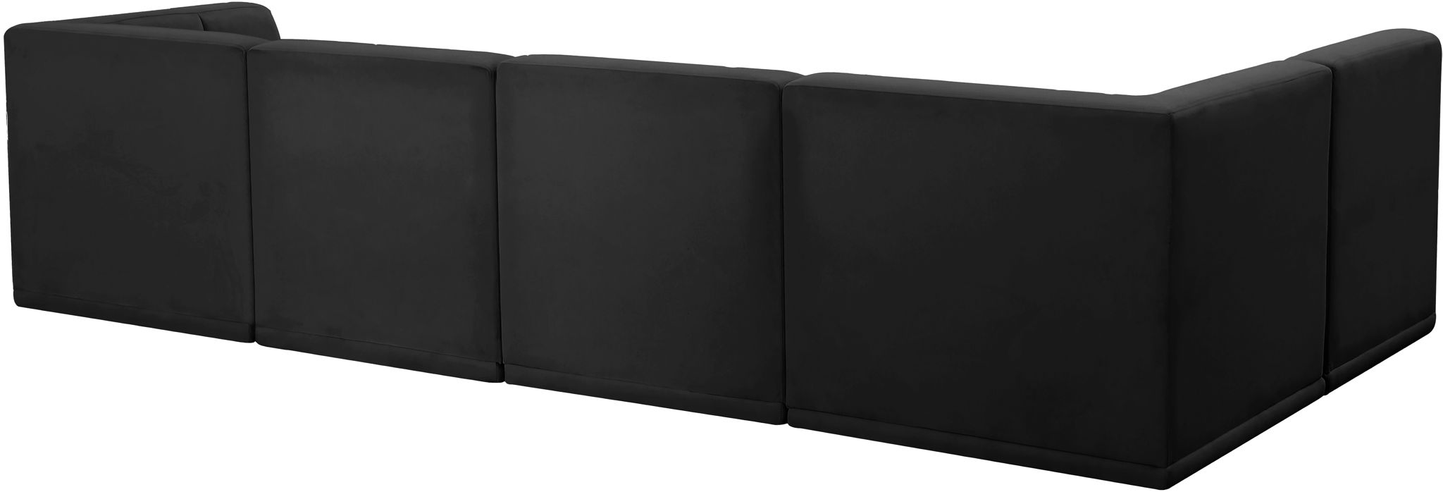 Seccional modular tapizado de terciopelo Relax de 94" de 5 piezas