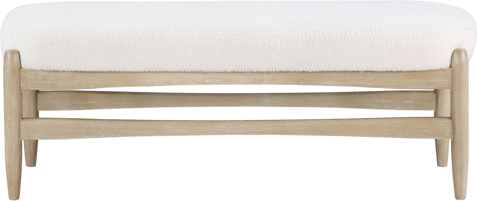 Briar Faux Sheepskin Upholstered Bench