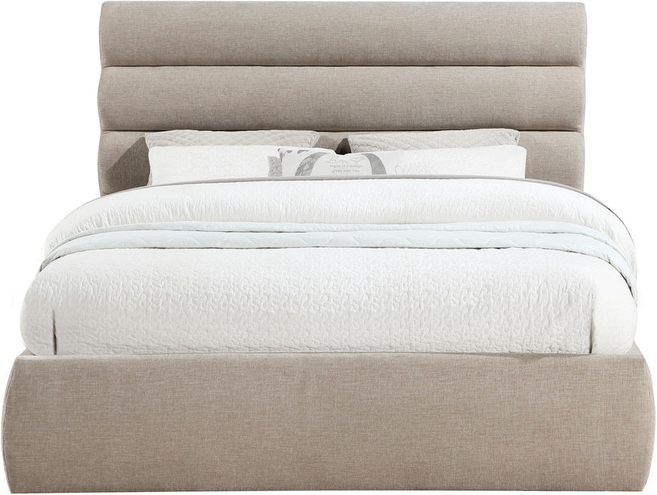 Adam Chenille Fabric Upholstered Bed