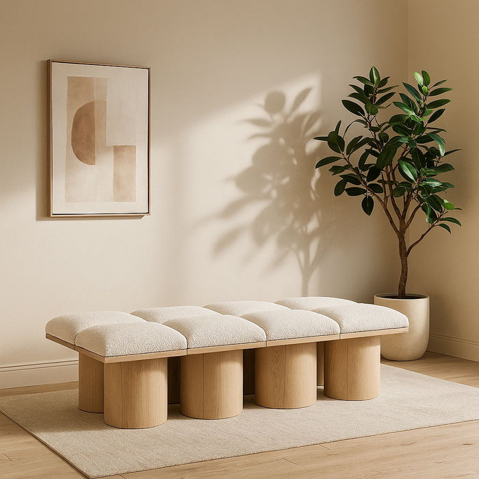 Pavilion Boucle Fabric Upholstered 8pc. Modular Bench