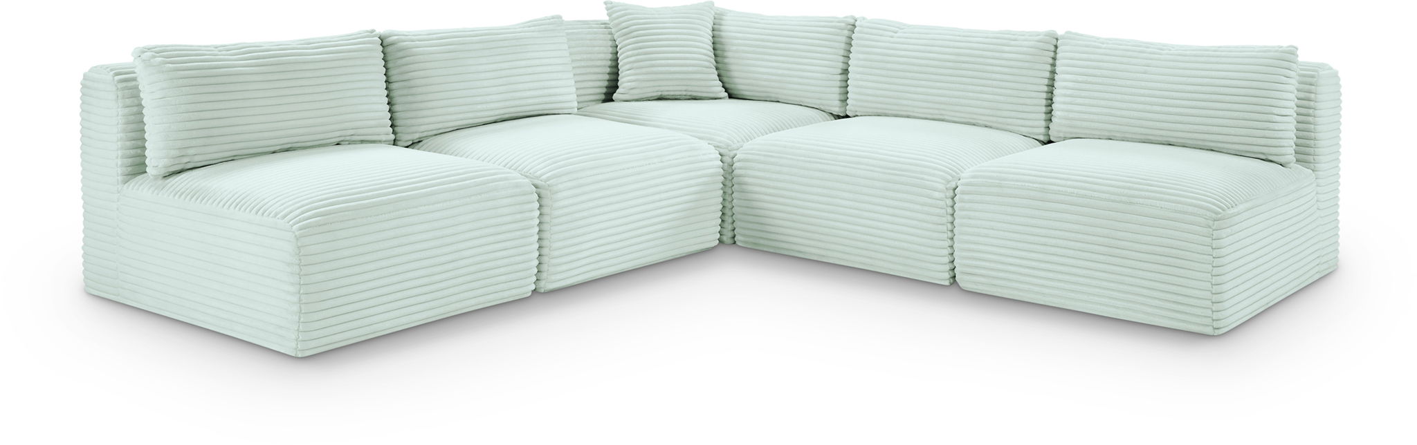 Shaggy 101" Corduroy Performance Fabric Upholstered Modular Sectional