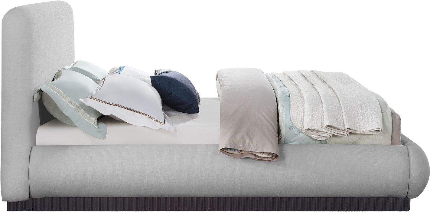 Rigby Linen Textured Fabric Upholstered Bed