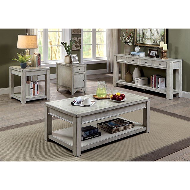Meadow Sofa Table - Antique White