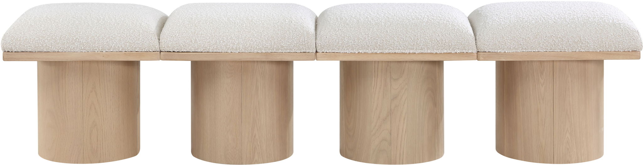 Pavilion Boucle Fabric Upholstered 4pc. Modular Bench