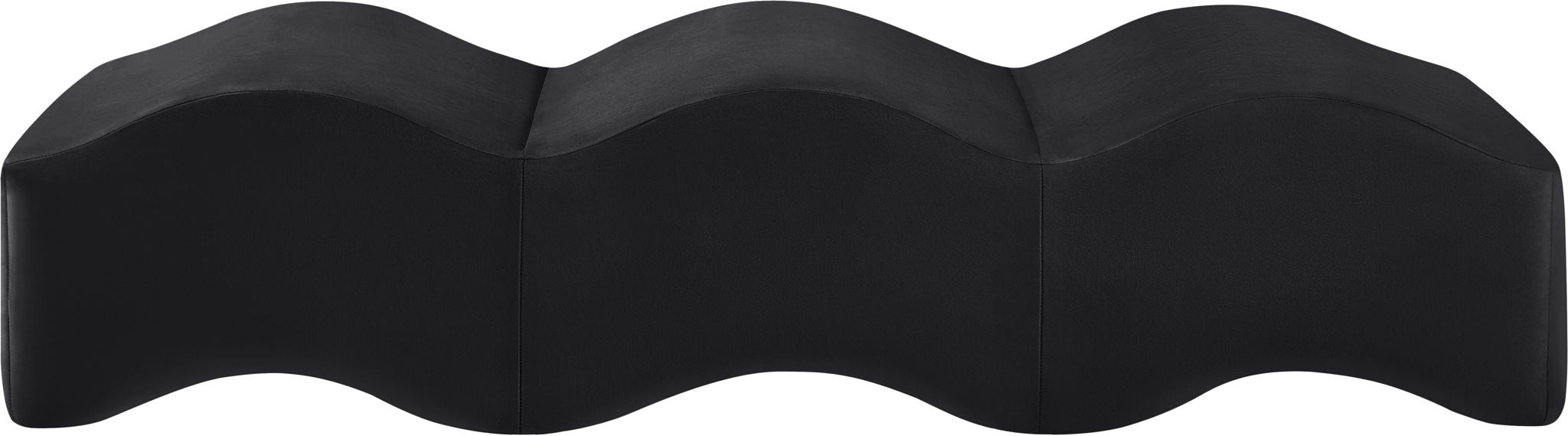 Wave Velvet Upholstered Bench
