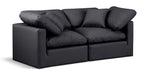 Indulge 70" Vegan Leather Upholstered 2pc. Modular Loveseat