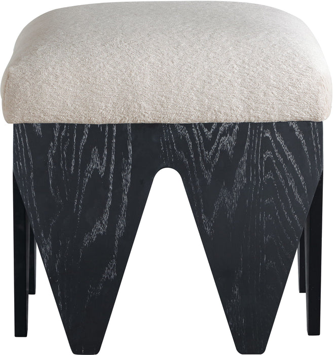 Altair Velour Fur Fabric Upholstered Bench