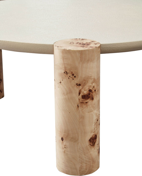 Thor Resin Top And Burl Veneer Base Coffee Table