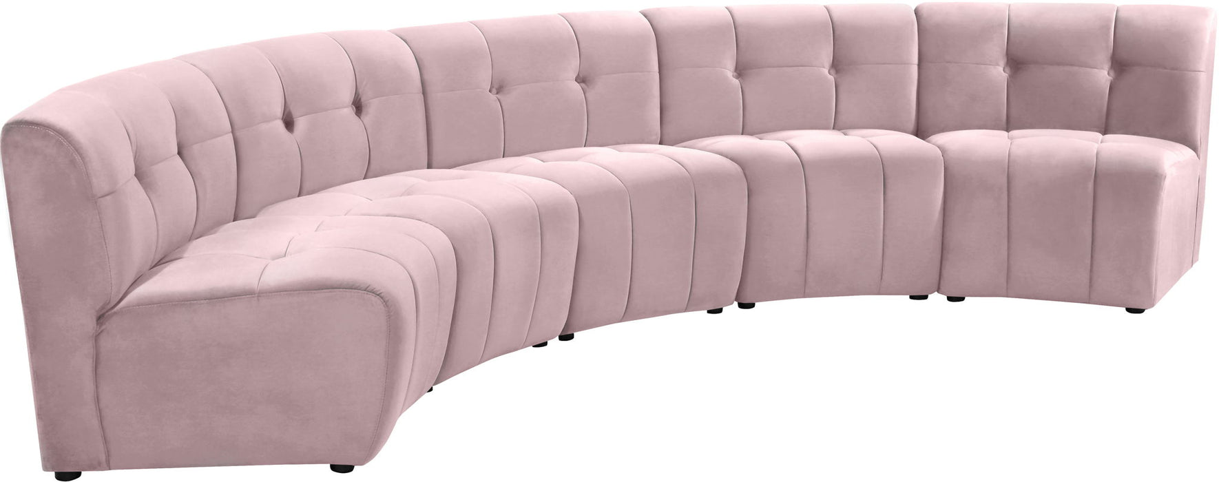 Limitless 141.5" Velvet Upholstered 5pc. Modular Sectional