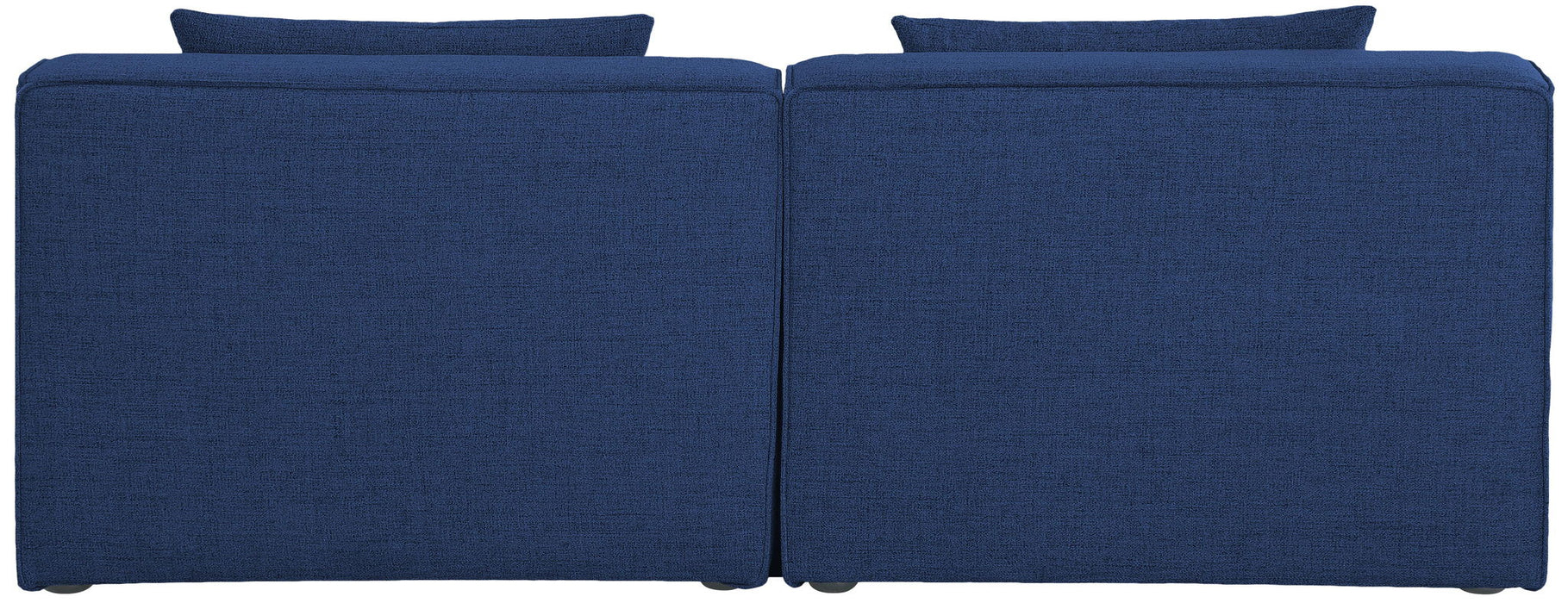 Cube 72" Fabric Upholstered 2pc. Armless Modular Loveseat