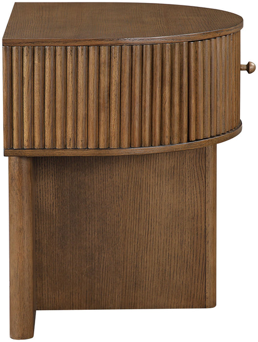 Cortland 23.75" Acacia Veneer And Solid Wood Nightstand