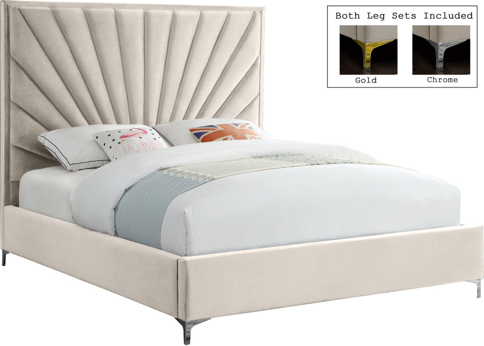 Eclipse Velvet Upholstered Bed