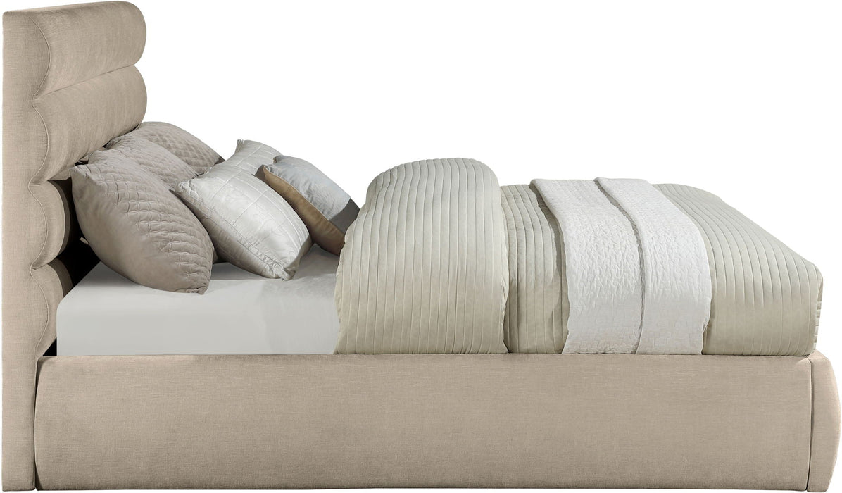 Adam Chenille Fabric Upholstered Bed