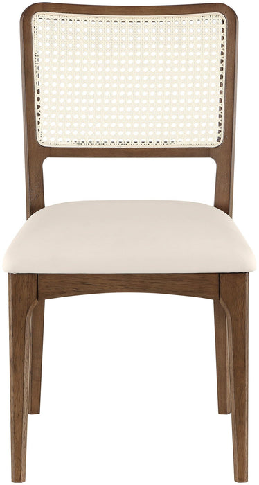 Atrium Cane Back And Vegan Leather Upholstered Seat Dining Chair