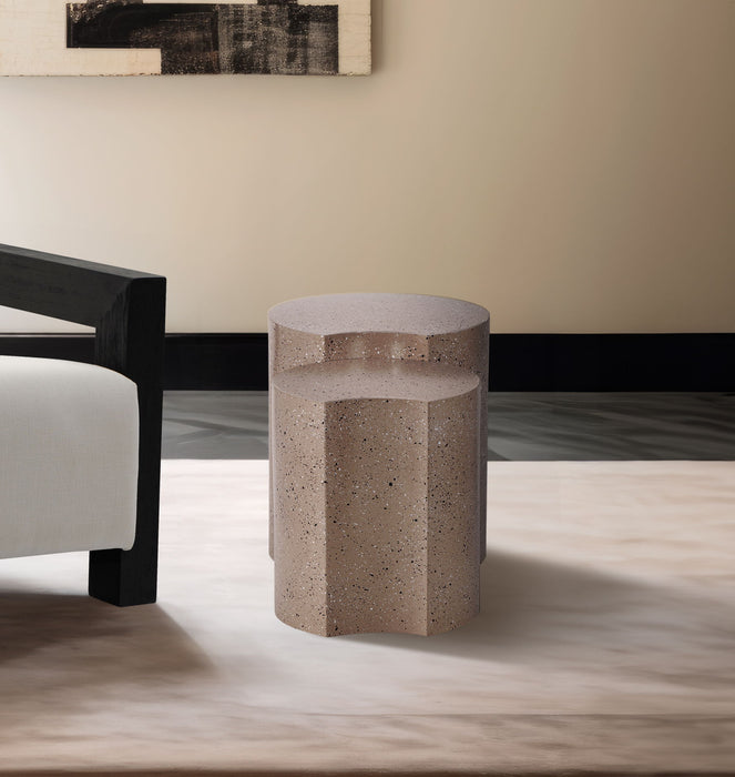 Dimple Terrazzo Pattern Iron Nesting 2pc. Modular End / Side Table
