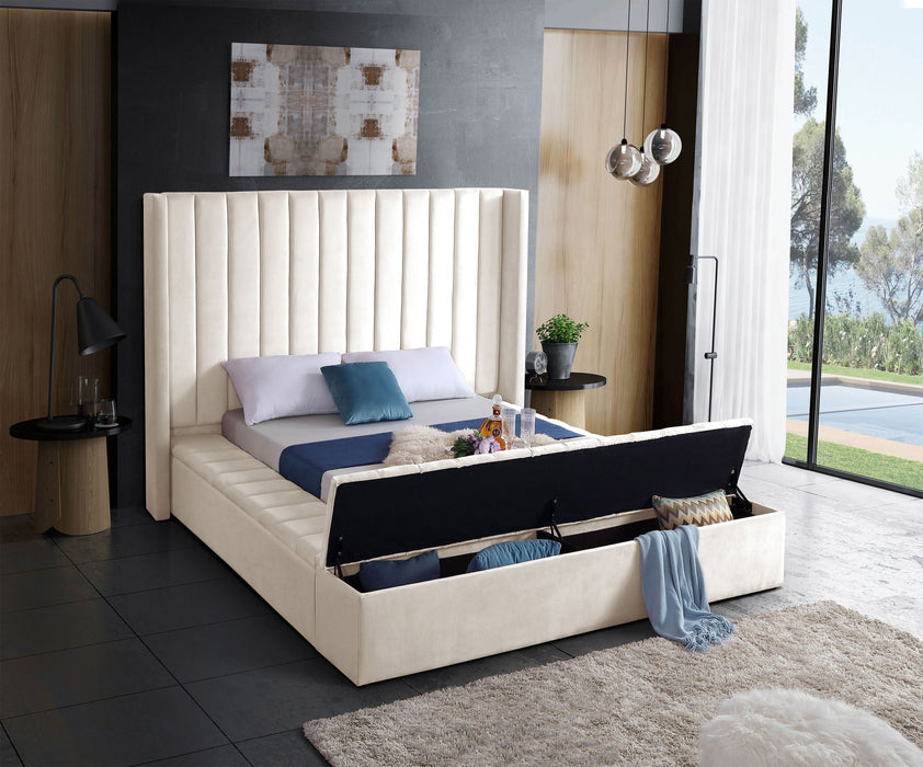 Kiki Velvet Upholstered Bed