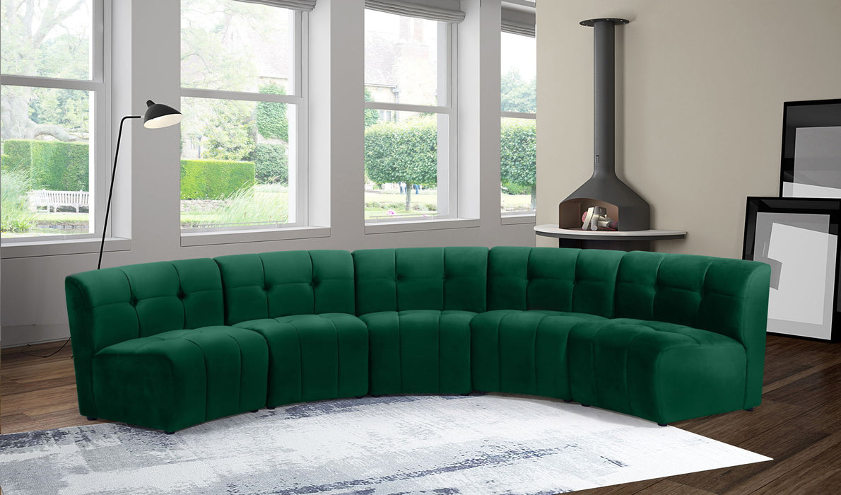 Limitless 141.5" Velvet Upholstered 5pc. Modular Sectional