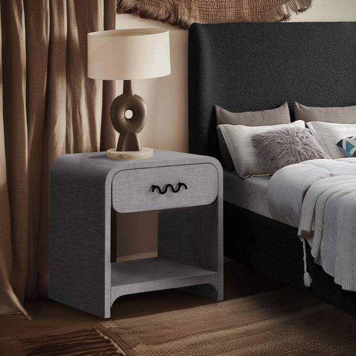 Medley 22" Linen Textured Nightstand / Side Table