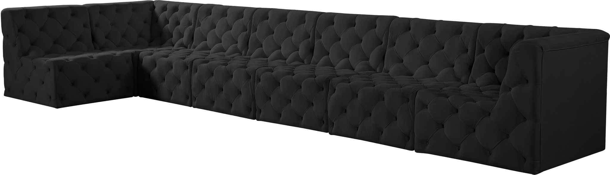 Tuft 186" Velvet Upholstered 7pc. Modular Sectional