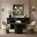 Marlowe Linen Textured Fabric Upholstered Dining Arm Chair