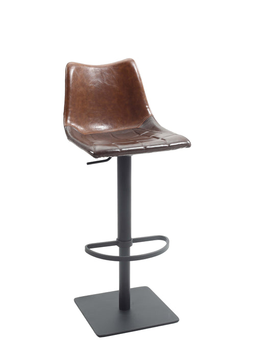 Brown Vintage-Style Pneumatic Height Adjustable Swivel Stool 0875-AS-BRW