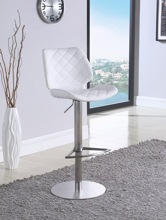 Modern Pneumatic-Adjustable Stool w/ Diamond Stitching