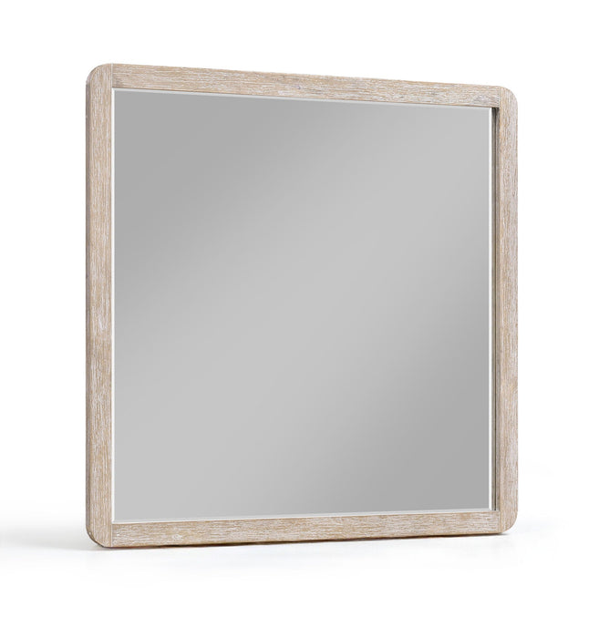 Adagio 42" W X 40" H Oak Veneer And Solid Wood Frame Mirror