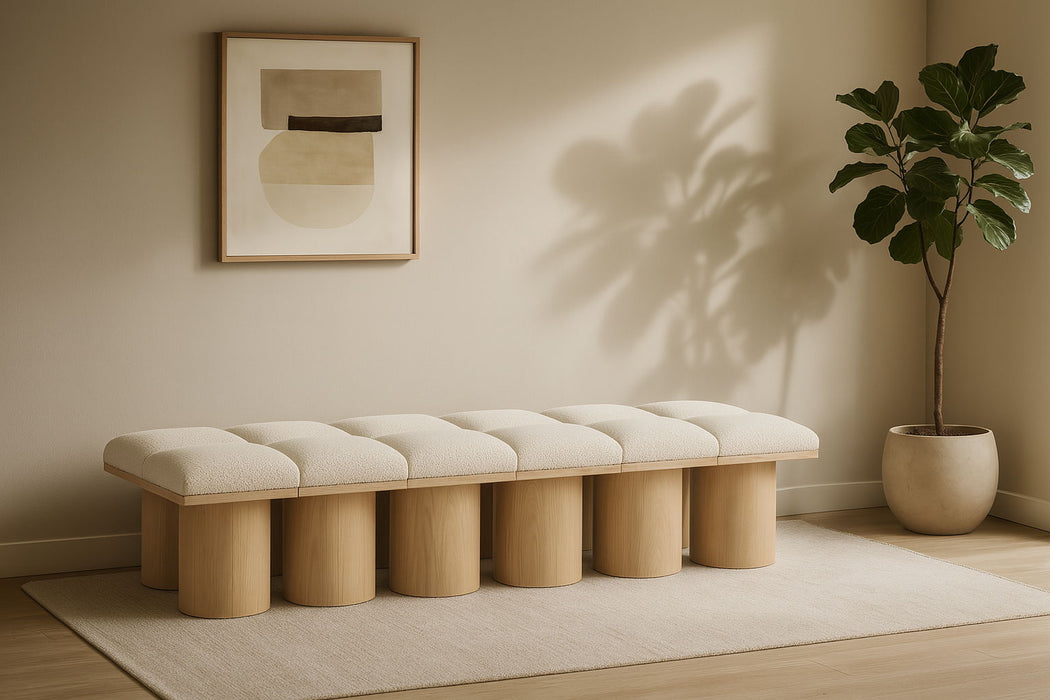 Pavilion Boucle Fabric Upholstered 12pc. Modular Bench
