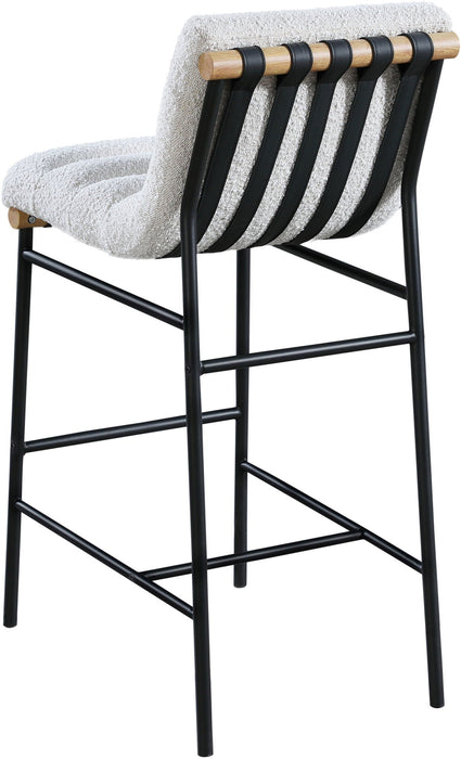 Burke Boucle Fabric Upholstered Bar Stool