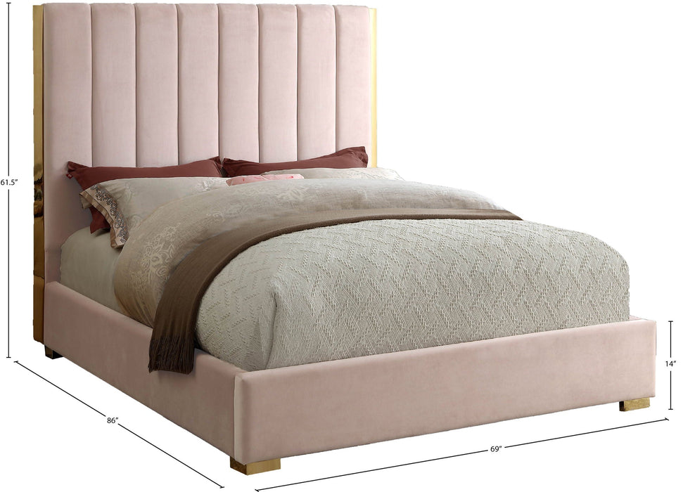 Becca Velvet Upholstered Bed