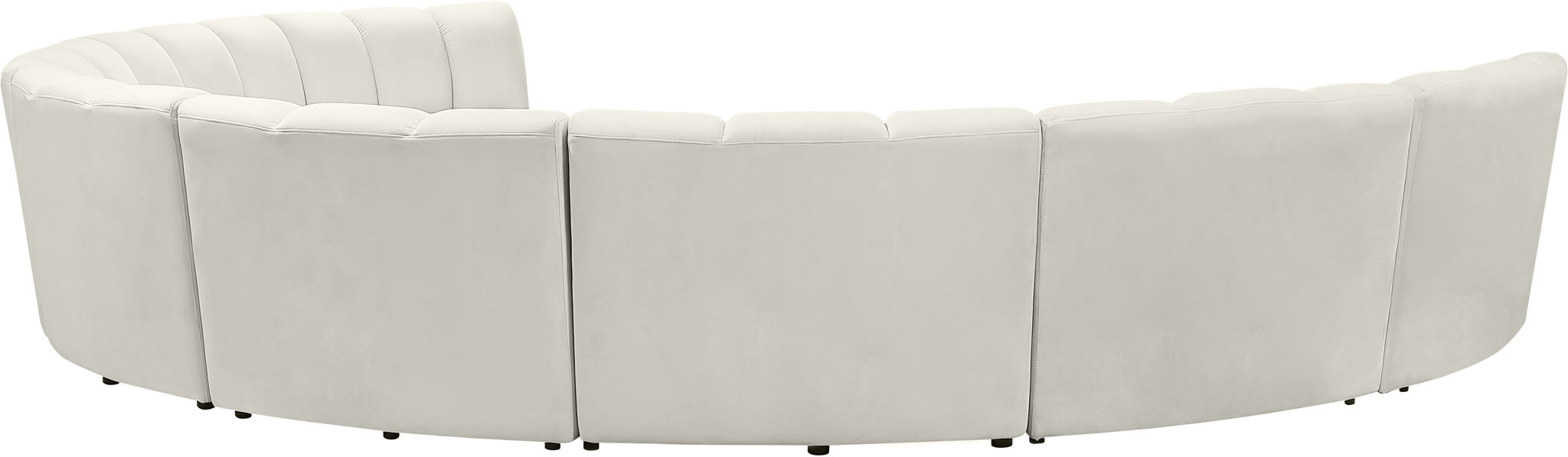 Seccional modular tapizado de terciopelo Infinity de 178" de 8 piezas